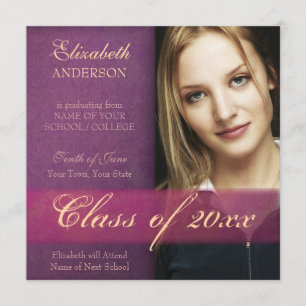 Faire-part grunge d'obtention du diplôme de