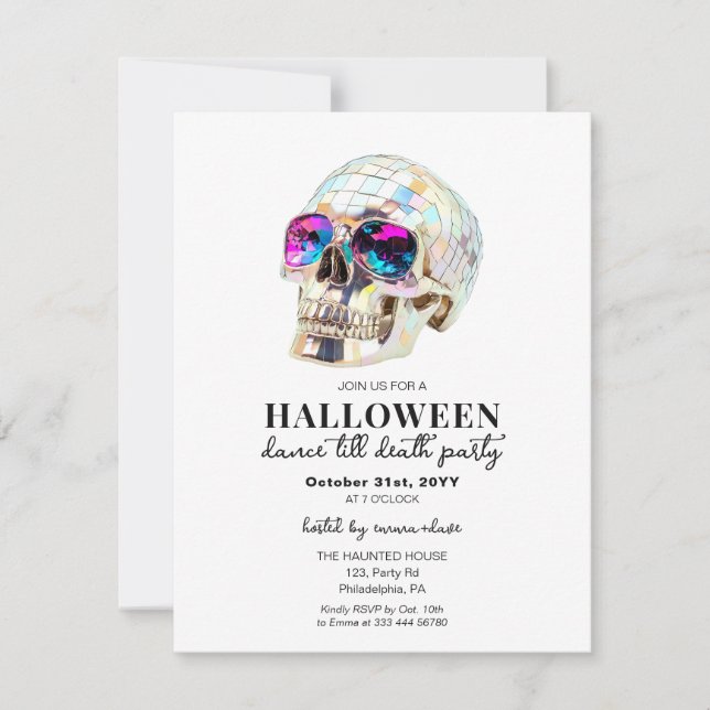 Faire-part Halloween Soirée dansante adulte (Devant)