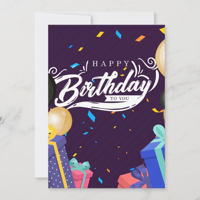 Faire-part Happy birthday to you (Devant)