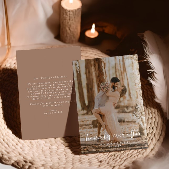 Faire-part Heureux Jamais après le Mariage photo superpositio (Créateur téléchargé)