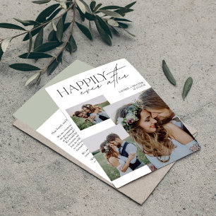 Faire-part Heureux toujours après Photo Mariage moderne