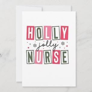 Faire-part Holly Jolly Infirmière Noël Noël Noël Noël Noël No