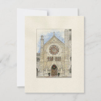 Faire-part Holy Name Cathedral Christmas Save the Date Card
