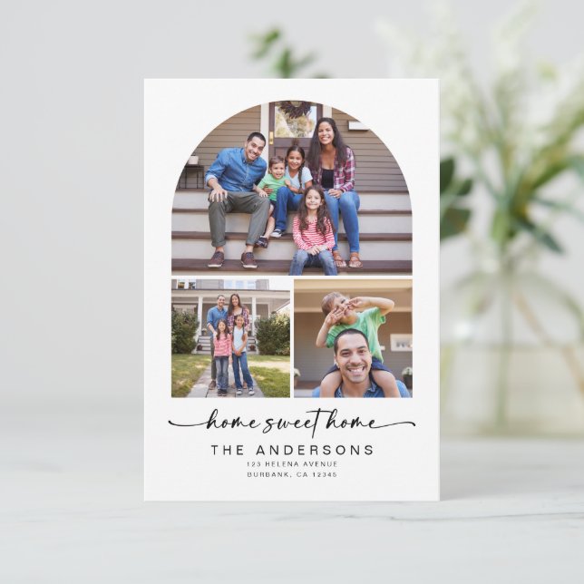 Faire-part Home Sweet Home | Trois photos Arch Moving (Debout devant)