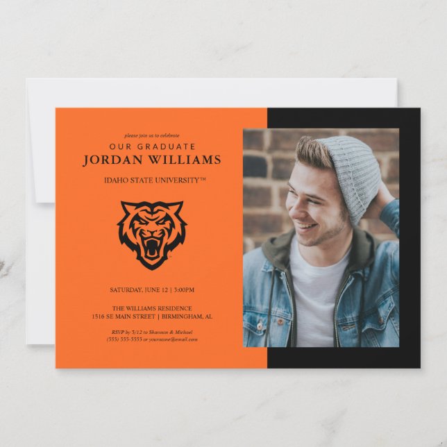 Faire-part Idaho State University Bengals Spirit Design (Devant)