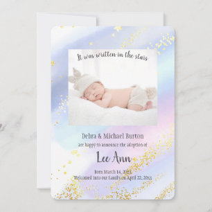 Faire-part Il A Été Écrit Dans Les Étoiles Adoption Annou