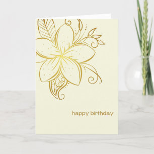 Faire-part Île Vibes Anniversaire Tropical Plumeria Flower