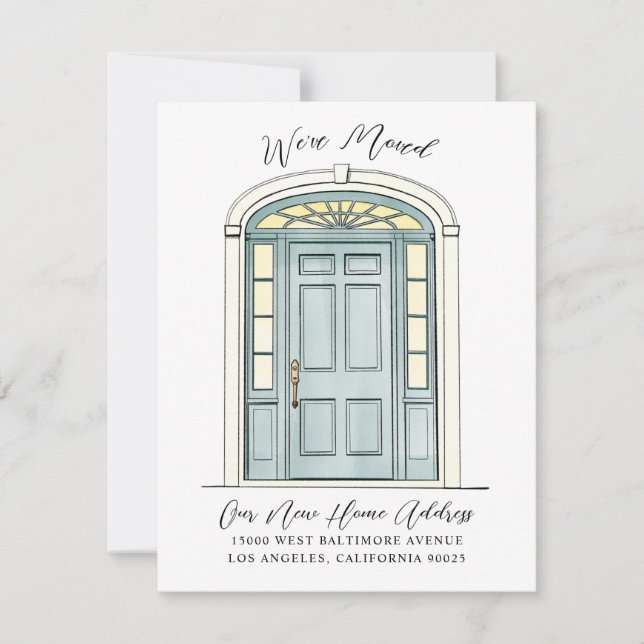 Faire-part Illustration de charme de la porte coloniale en mo (Devant)
