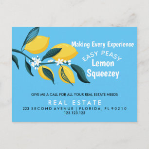 Faire-part Immobilier Open House Lemon Pop par carte postale