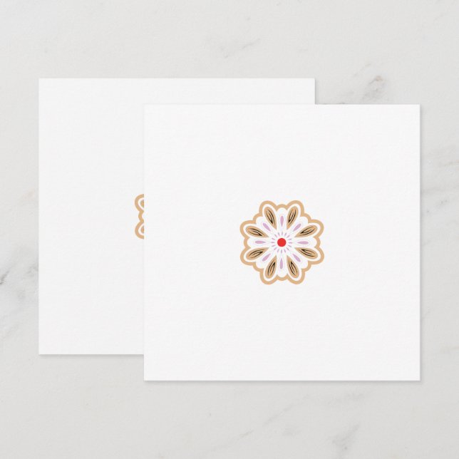 Faire-part Impression d'art floral Mandala | Décor Boho (Devant / Derrière)