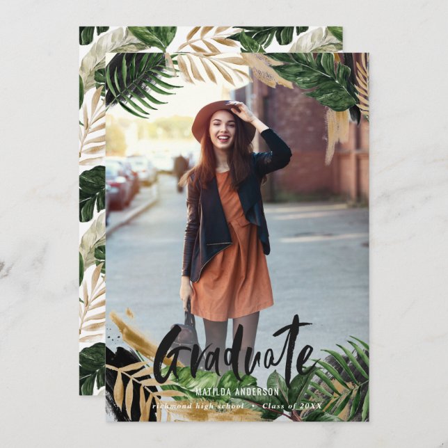 Faire-part/invitation de remise de diplômes de pho (Devant / Derrière)