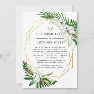 Faire-part Invités de mariage virtuel géométrique floral trop