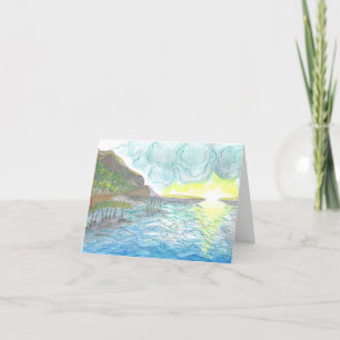 Faire-part Italien Sunset Watercolor Félicitations Announc
