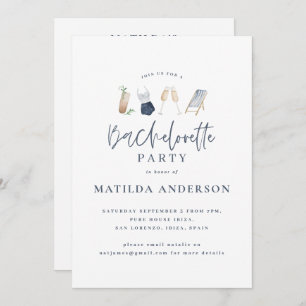 Faire-part Itinéraire de week-end de bachelorette pour les pe