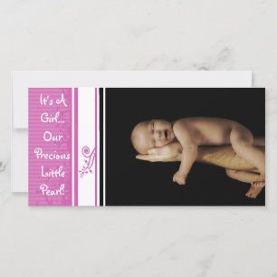 Faire-part It's A Girl... Our Precious Little Pearl