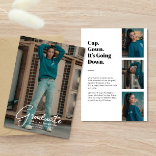 Faire-part "It's Going Down" Collage photo moderne Graduation