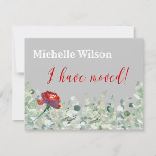 Faire-part J'Ai Déménagé Eucalyptus Élégant Budget Déménager