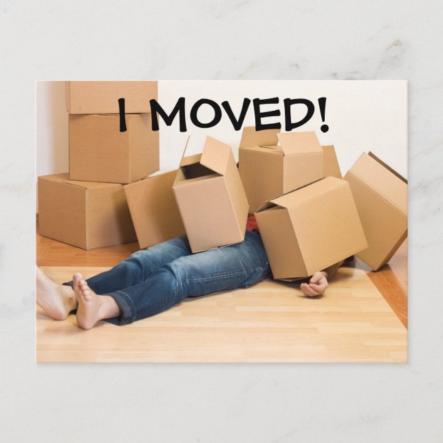 Faire-part J'Ai Déplacé Le Changement D'Adresse Carte Postale (Devant)