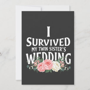 Faire-part J'ai survécu au mariage de ma sœur jumelle Couples