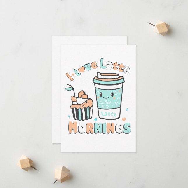 Faire-part J'Aime Les Derniers Matins (Devant/Arrière en situation)