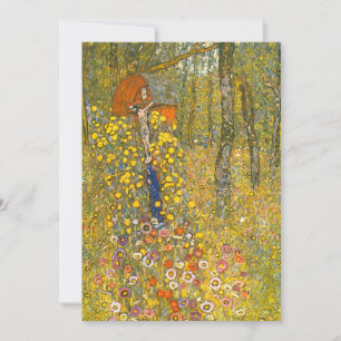 Faire-part Jardin agricole Gustav Klimt avec Crucifix