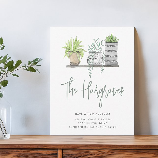 Faire-part Jardin Cultivé Moderne Vert Botanique Mouvement (Créateur téléchargé)