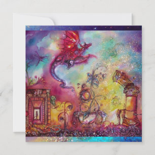 FAIRE-PART JARDIN DES OMBRES PERDUES - DRAGON ROUGE VOL