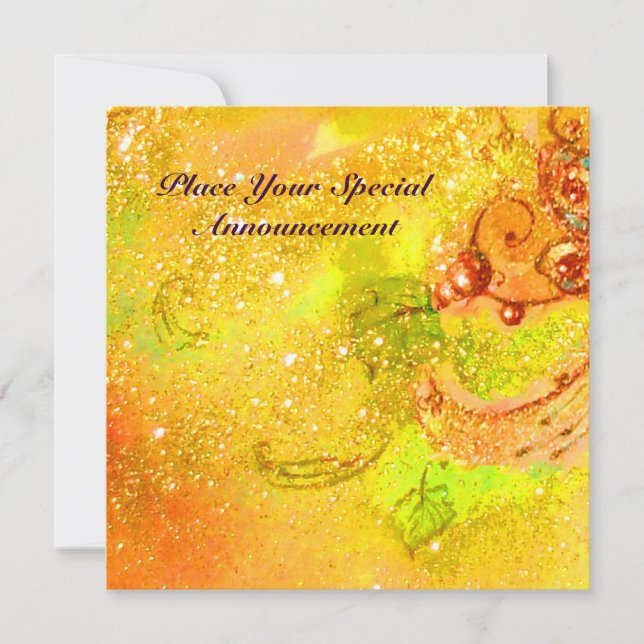 FAIRE-PART JARDIN DES OMBRES PERDUES / MONOGRAMME À BOUTEILLE (Devant)