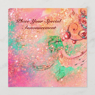 FAIRE-PART JARDIN DES OMBRES PERDUES / MONOGRAMME PAPILLON