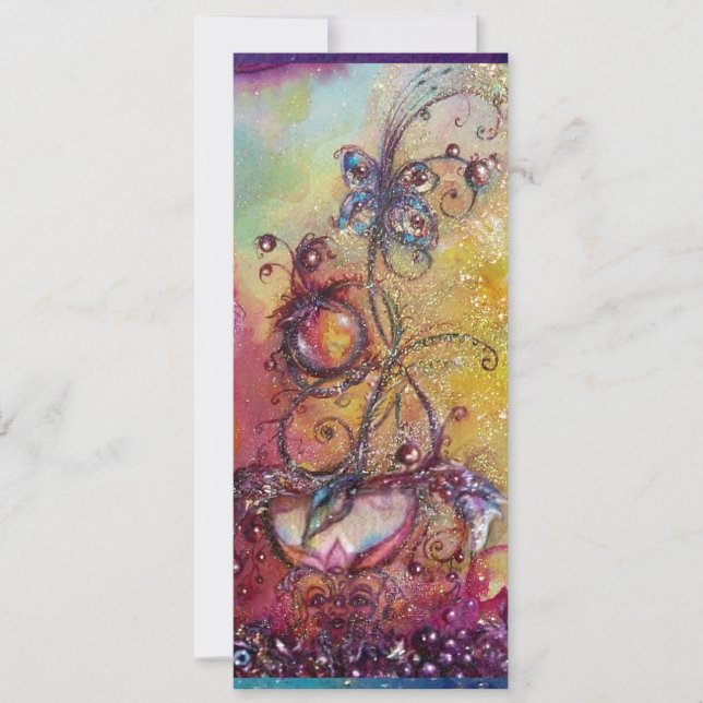 FAIRE-PART JARDIN DES OMBRES PERDUES,PLANTE PAPILLON MAGIQUE (Devant)