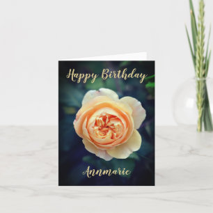 Faire-part Jardin Orange Peachy Fleur Rose Joyeux anniversair
