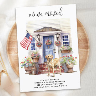 Faire-part Jaune Labrador Patriotique Personnalisé Chien Démé