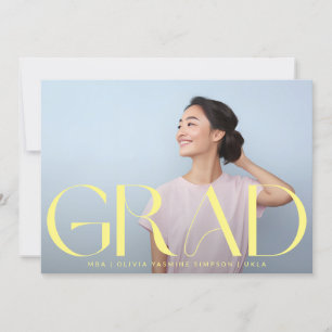 Faire-part Jaune MBA foncé superposition   Unité photo modern