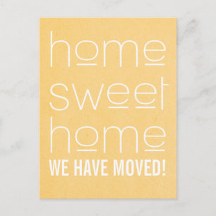 Faire-part Jaune moderne maison Sweet Home Carte postale