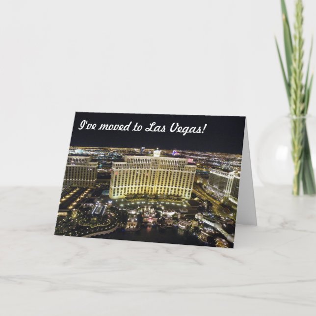 Faire-part Je me suis déplacé à Las Vegas (Devant)