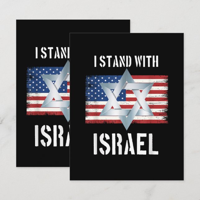 Faire-part je suis avec israël (Devant / Derrière)