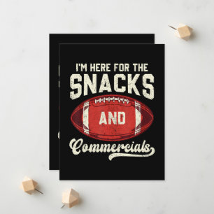 Faire-part Je suis là pour les snacks et les pubs de football