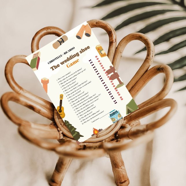 Faire-part jeu de chaussures mariage jeu de bachelorette jeu  (Créateur téléchargé)