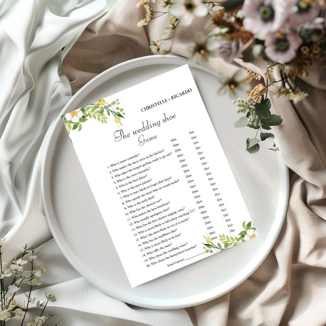 Faire-part jeu de chaussures mariage jeu de bachelorette jeu  (Créateur téléchargé)