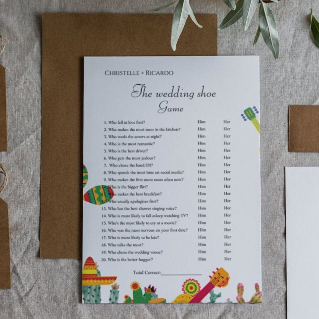 Faire-part jeu de chaussures mariage taco bout amour jeu de f (Créateur téléchargé)