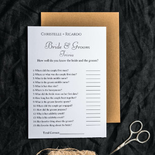 Faire-part Jeu de douche de mariée et de mariée bleu marine