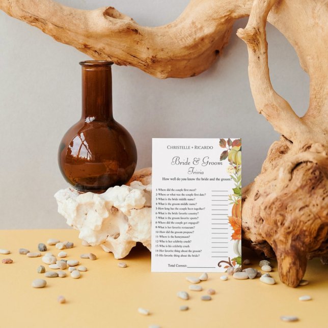 Faire-part Jeu de douche de mariée et de mariée citrouille (Créateur téléchargé)