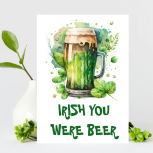 Faire-part Jeux de mots drôles sur la bière irlandaise pour l