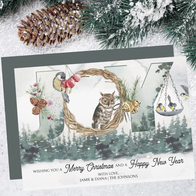Faire-part Joie de Noël Forêt Nature (Créateur téléchargé)