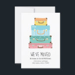 Faire-part Jolie valise colorée Nous avons déménagé Déménagem<br><div class="desc">Jolie valise colorée Nous avons Moved Moving Faire-part</div>
