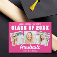 Jote Hot Rose Graduate Photo Collage Graduate