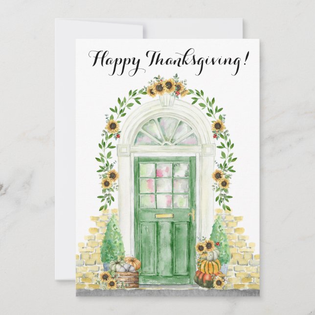 Faire-part Joyeuse annonce de nouvelle maison pour Thanksgivi (Devant)