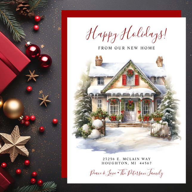 Faire-part Joyeuses vacances Nouvelle maison déménager (Créateur téléchargé)