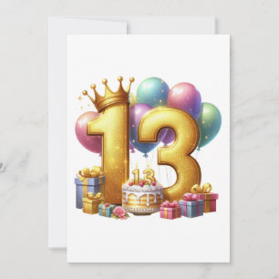 Faire-part Joyeux 13e anniversaire
