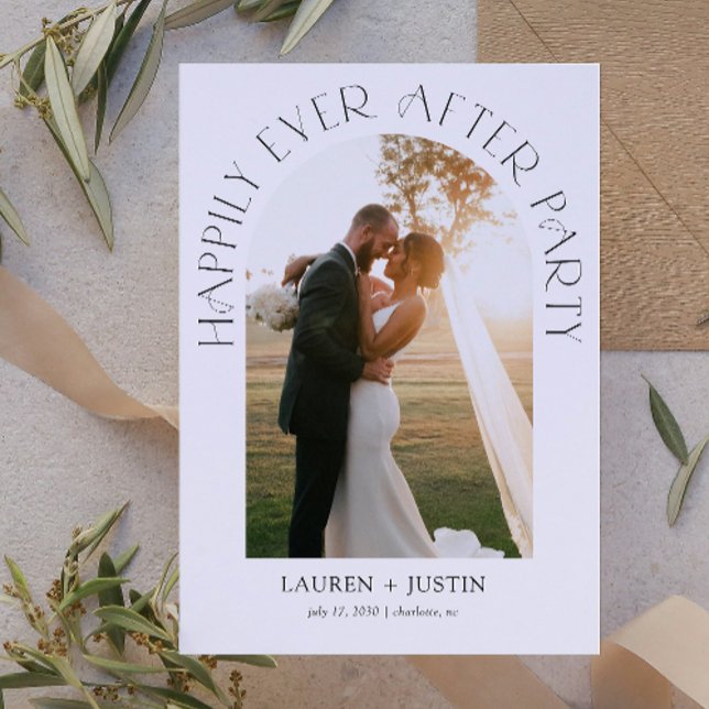 Faire-part Joyeux Jour après le Mariage photo de l'arc de fêt (Créateur téléchargé)